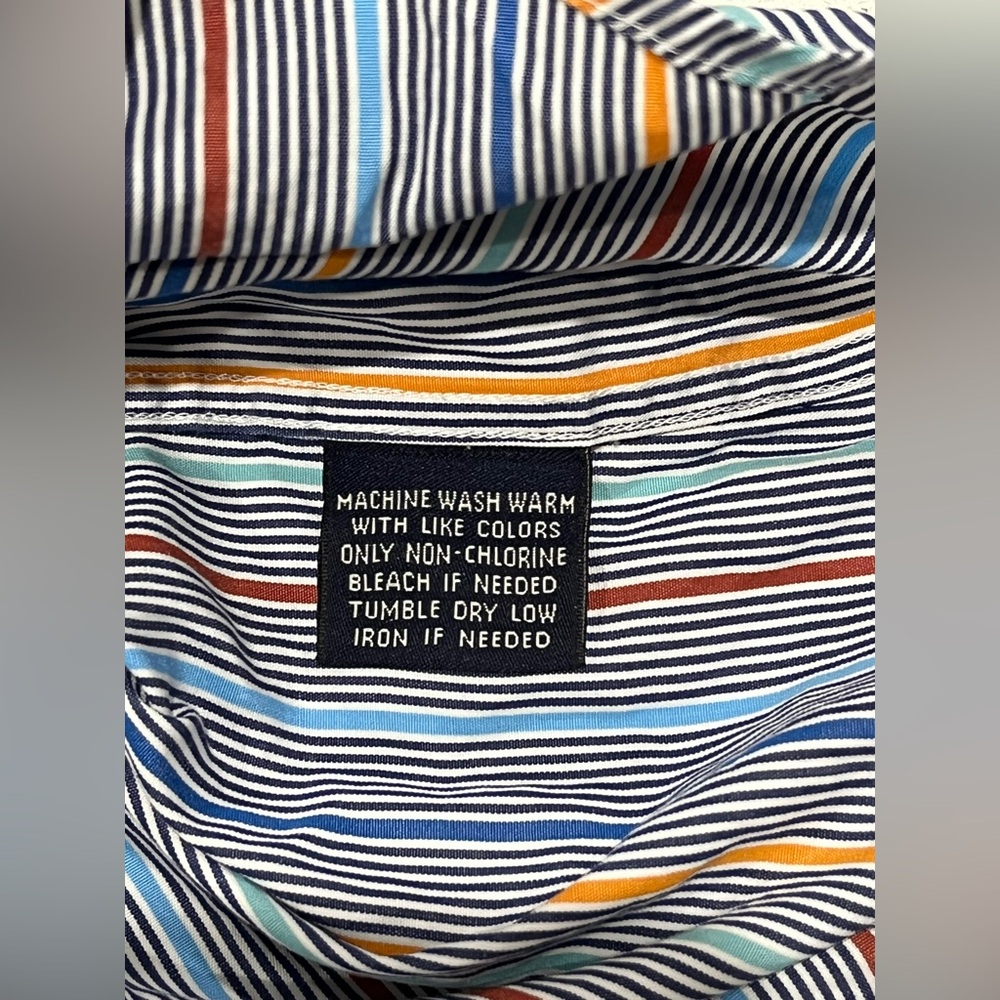 Faconnable Blue Multi-Stripe Button-Down Shirt - image 4